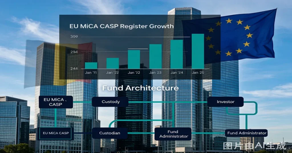 BNY Mellon比利时子公司获MiCA加密托管许可：全球最大托管银行入局与欧盟CASP登记册突破309家的基金配置三重信号