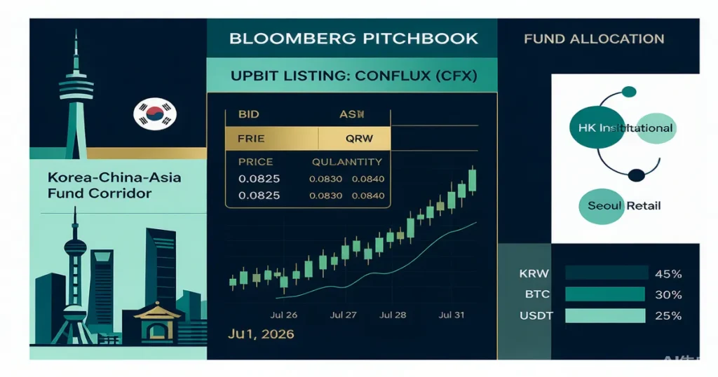 Upbit三市场上线CFX:Conflux「中国合规公链」的韩国战略支点与亚洲加密基金配置信号