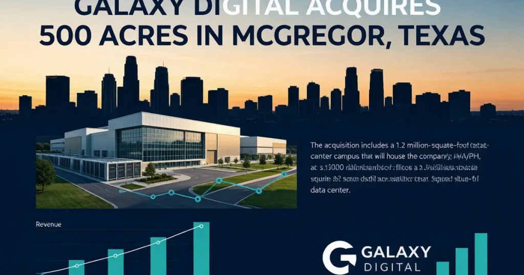 Galaxy Digital德克萨斯500英亩第二数据中心园区:加密矿业巨头的AI基础设施转型与机构基金的另类配置信号