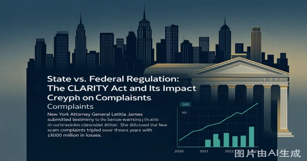 纽约州总检察长Letitia James警告CLARITY Act将削弱州级加密执法:联邦优先权与州投资者保护的法理博弈