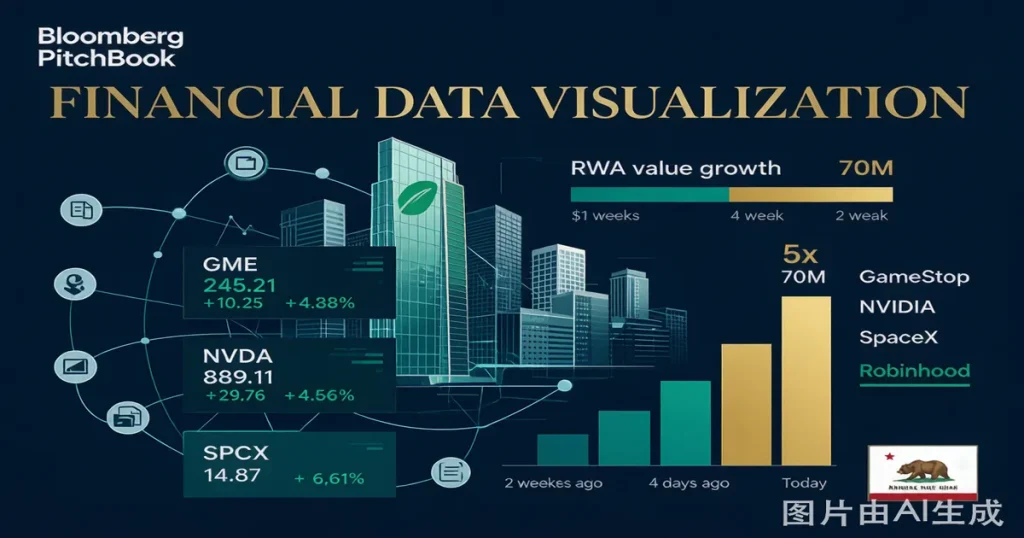 Robinhood Chain代币化股票两周暴涨5倍至7,000万美元:GameStop链上日交易量2,660万的基金配置信号与RWA估值重构