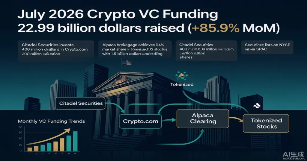 代币化股票市场的隐藏基础设施层:Alpaca 94%托管垄断与Citadel 4亿美元入场如何重塑加密基金的代币化资产配置路径