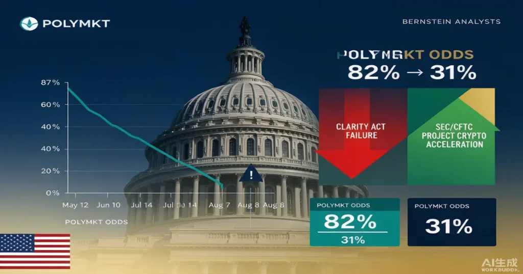 Bernstein 警告:CLARITY Act 参议院搁浅概率升至 69%,加密基金面临新一轮估值下行与监管替代路径分流