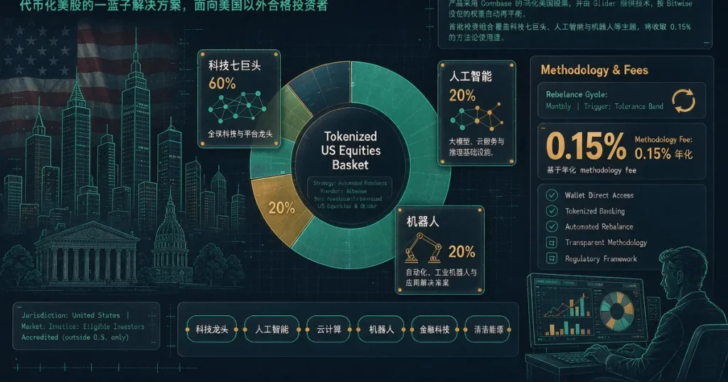 Bitwise推出代币化美股自动投资组合ATP：面向美国以外合格投资者，资产留存非托管钱包
