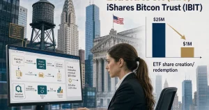 贝莱德 IBIT 实物申赎门槛降至 100 万美元：美国现货比特币 ETF 的机构化拐点？