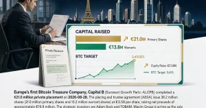 欧洲首只比特币金库公司 Capital B 完成 2,100 万欧元定向增发：ABSA 权证结构与欧盟上市募资合规解析