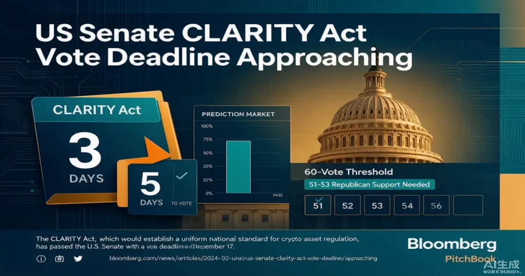 CLARITY Act参议院表决进入读秒阶段:Tim Scott承诺休会前投票,Hawley倒戈与cloture截止窗口关闭后的加密基金监管博弈