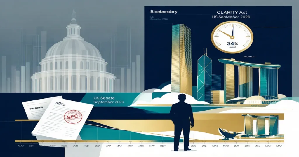 CLARITY Act推迟至9月:First Digital CEO称亚洲金融中心获得结构性领先优势——加密基金的香港与新加坡监管套利窗口