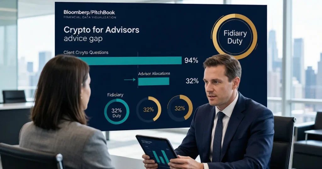 加密建议缺口：94% 顾问被问及 crypto 但仅 32% 配置，fiduciary duty 与合规政策如何卡住基金分销渠道