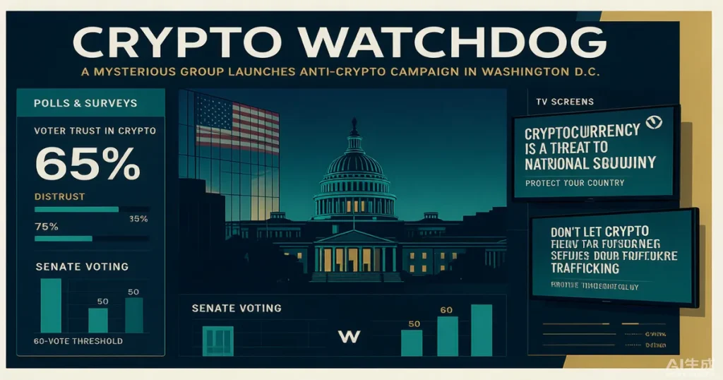 CLARITY Act表决前夕神秘团体Crypto Watchdog在华盛顿投放反加密广告:加密基金面临最后一刻舆论阻击战