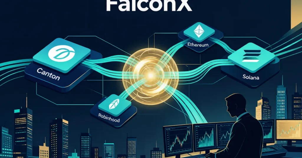 FalconX 与 Interstice 打通 Canton 与以太坊、Solana：非托管跨链兑换引擎如何重构加密基金的代币化资产流动性与对手方风险
