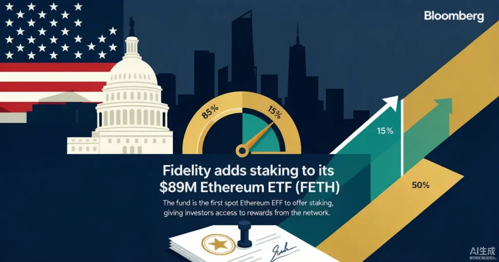 Fidelity FETH质押升级:85/15收益分配模型与美国收益型以太坊ETF的三条路径竞争——加密基金ETH敞口的收益增强新维度