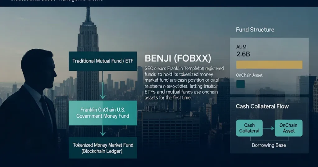 SEC 放行富兰克林邓普顿:传统共同基金与 ETF 可将 BENJI 代币化货基用作现金或抵押品