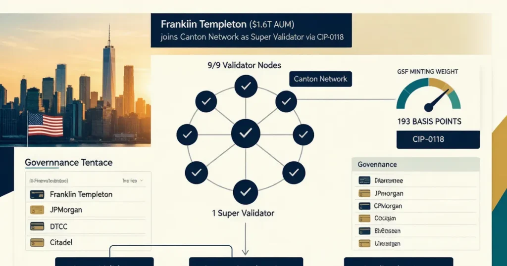 富兰克林邓普顿成为Canton Network超级验证者:万亿资管巨头从代币化基金发行方向基础设施运营者的战略跃迁
