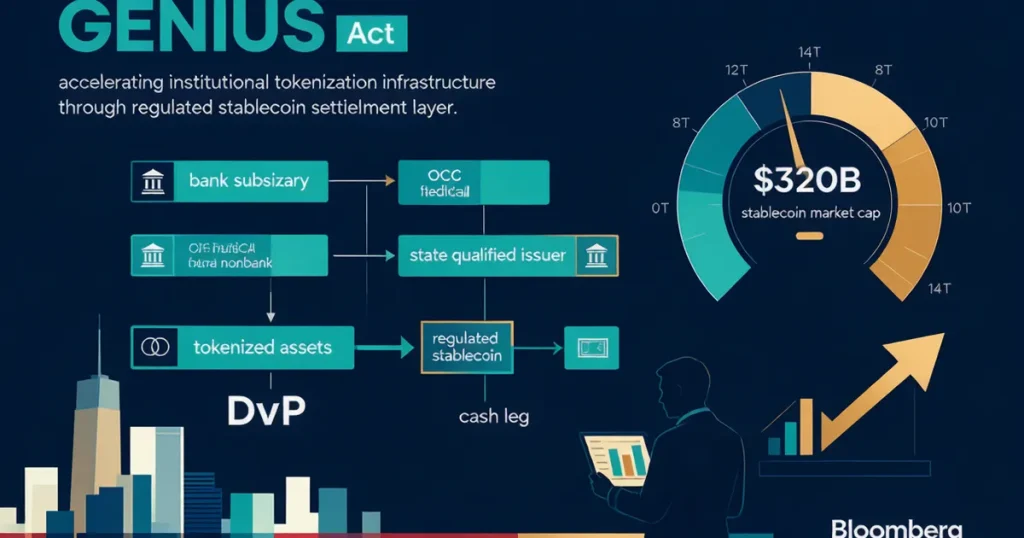 GENIUS Act如何加速机构级代币化基础设施建设:稳定币监管框架对加密基金的结算层重塑