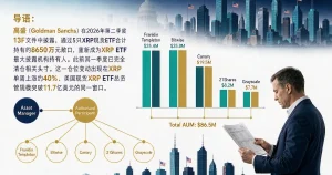 美国高盛 Q2 重仓 XRP 现货 ETF 8650 万美元：13F 披露机制下的机构加密基金配置路径