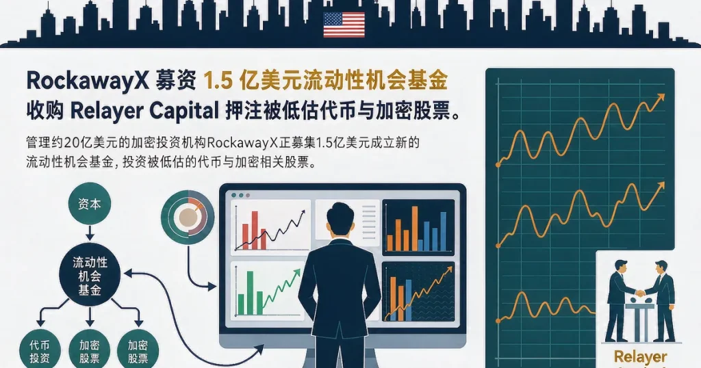 RockawayX募资1.5亿美元流动性机会基金：收购Relayer Capital押注被低估代币与加密股票