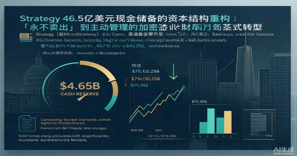 Strategy 46.5亿美元现金储备的资本结构重构:从「永不卖出」到主动管理的加密企业财库基金范式转型