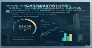 Strategy 46.5亿美元现金储备的资本结构重构：从「永不卖出」到主动管理的加密企业财库基金范式转型