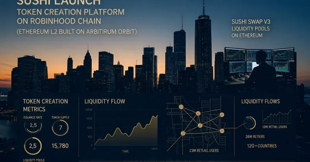 代币化资产发行的基础设施拐点:Sushi Launch上线Robinhood Chain如何重构加密基金的三层配置路径