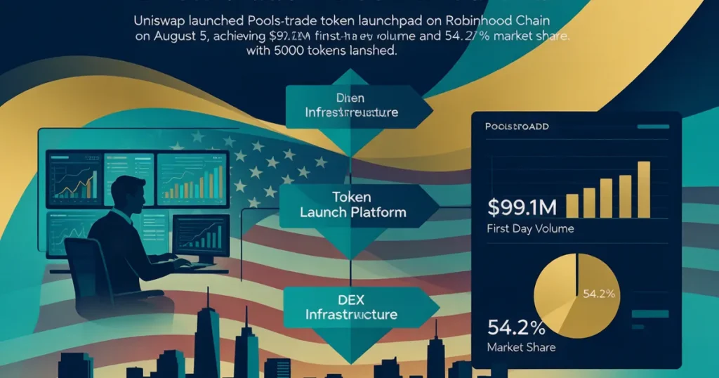 Uniswap Pools.trade上线Robinhood Chain:零手续费代币发射台如何重构加密基金的发行基础设施与DEX价值捕获