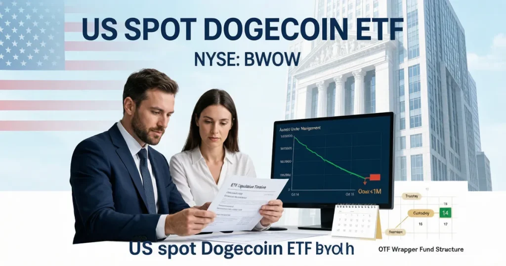 美国 Bitwise 清算 Dogecoin ETF（NYSE: BWOW）：单一代币 ETF 产品线的基金合规启示