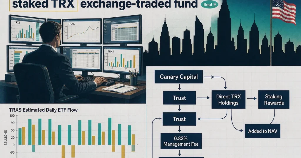 Canary 质押型 TRX ETF (TRXS) 计划 9 月 9 日登陆 Cboe：质押收益型加密 ETF 的美国监管路径与基金配置视角