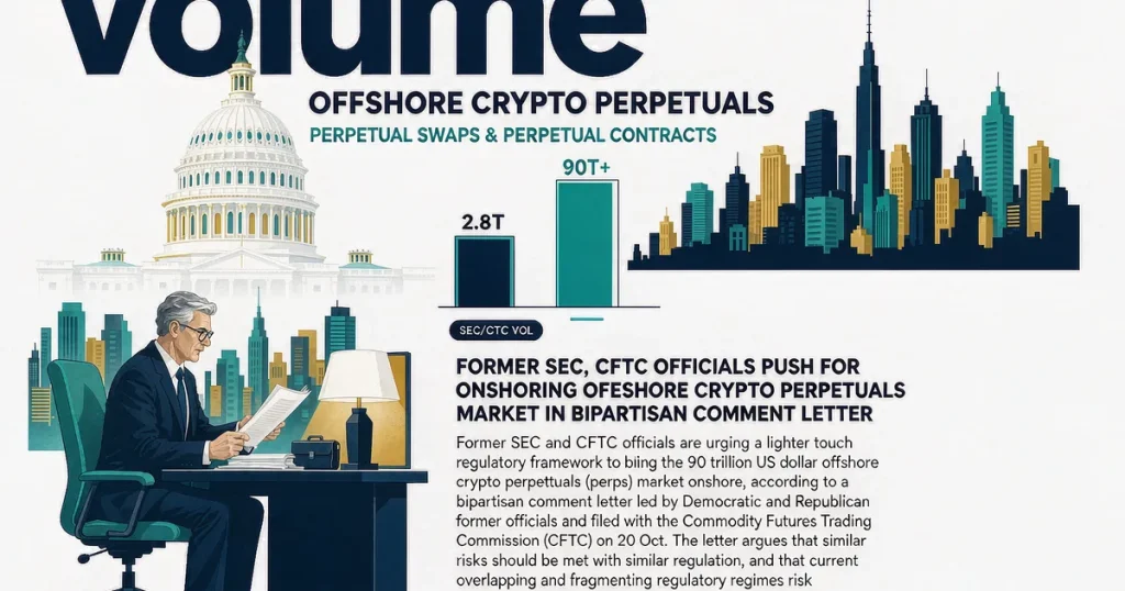 美国 SEC/CFTC 加密永续合约监管:前官员联名呼吁「相似风险相似监管」以引导 90 万亿美元离岸市场回流