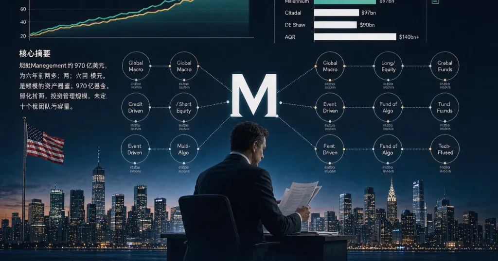 美国千禧年管理（Millennium）AUM 逼近千亿美元：多策略对冲基金规模竞赛与 Callable Commitment 结构解析