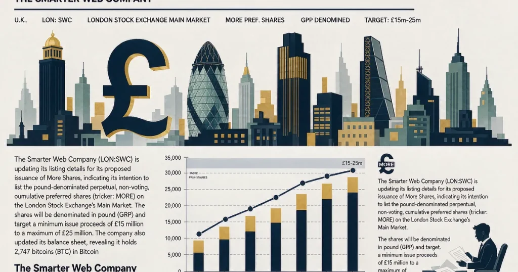 The Smarter Web Company 伦交所永续优先股:英国比特币财库企业如何打通英镑资本通道