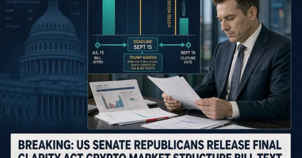美国 CLARITY Act 闯关在即:Trump 伦理让步如何影响加密基金管理人的合规路径