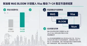 新加坡 MAS 牵头 BLOOM 计划：Visa 携手 Nium 试点稳定币 7×24 结算（基金合规视角）