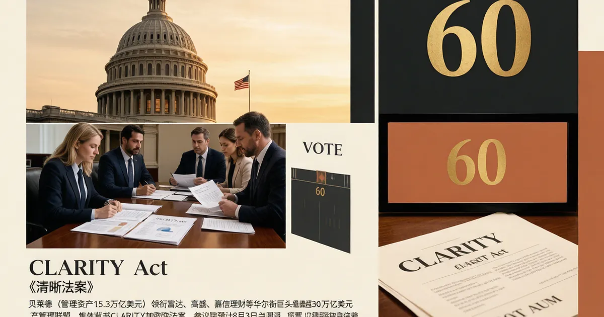贝莱德领衔$30万亿华尔街联盟背书CLARITY法案:当全球最大资管的8000亿美元加密敞口需要道路规则