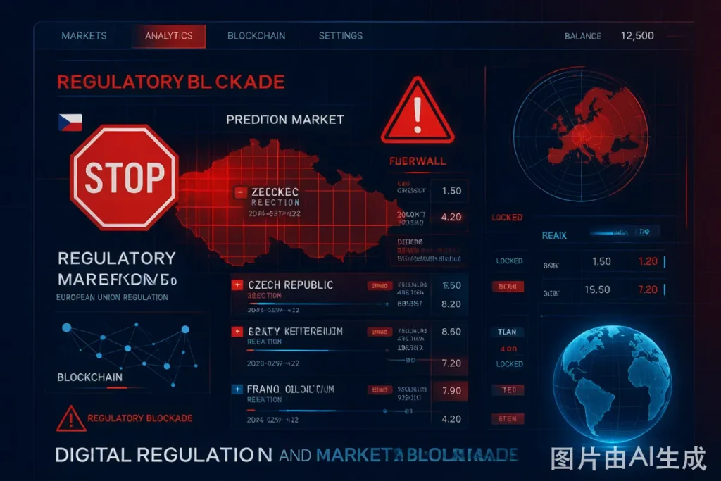 捷克将Polymarket列入非法博彩黑名单：15天ISP封禁，欧洲预测市场监管从”定性争论”走向”物理切断”