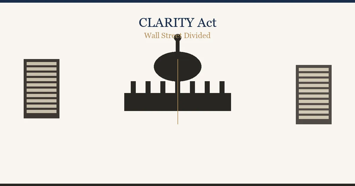 高盛CEO背书CLARITY法案：华尔街投资银行与商业银行的加密立法路线之争