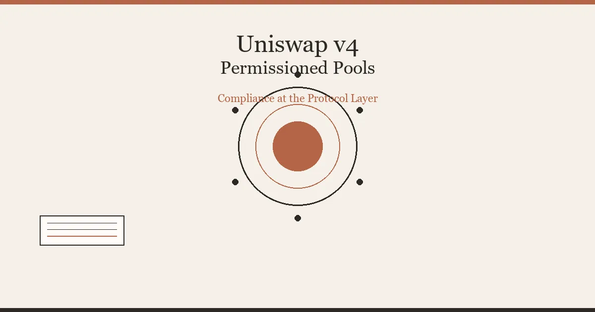 Uniswap v4推出许可制交易池:协议层KYC如何重构代币化证券的合规基础设施?