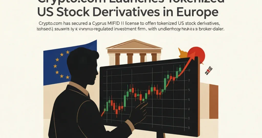 Crypto.com 上线代币化美股衍生品:塞浦路斯 CIF 牌照与 MiFID II 护照下的合规拆解