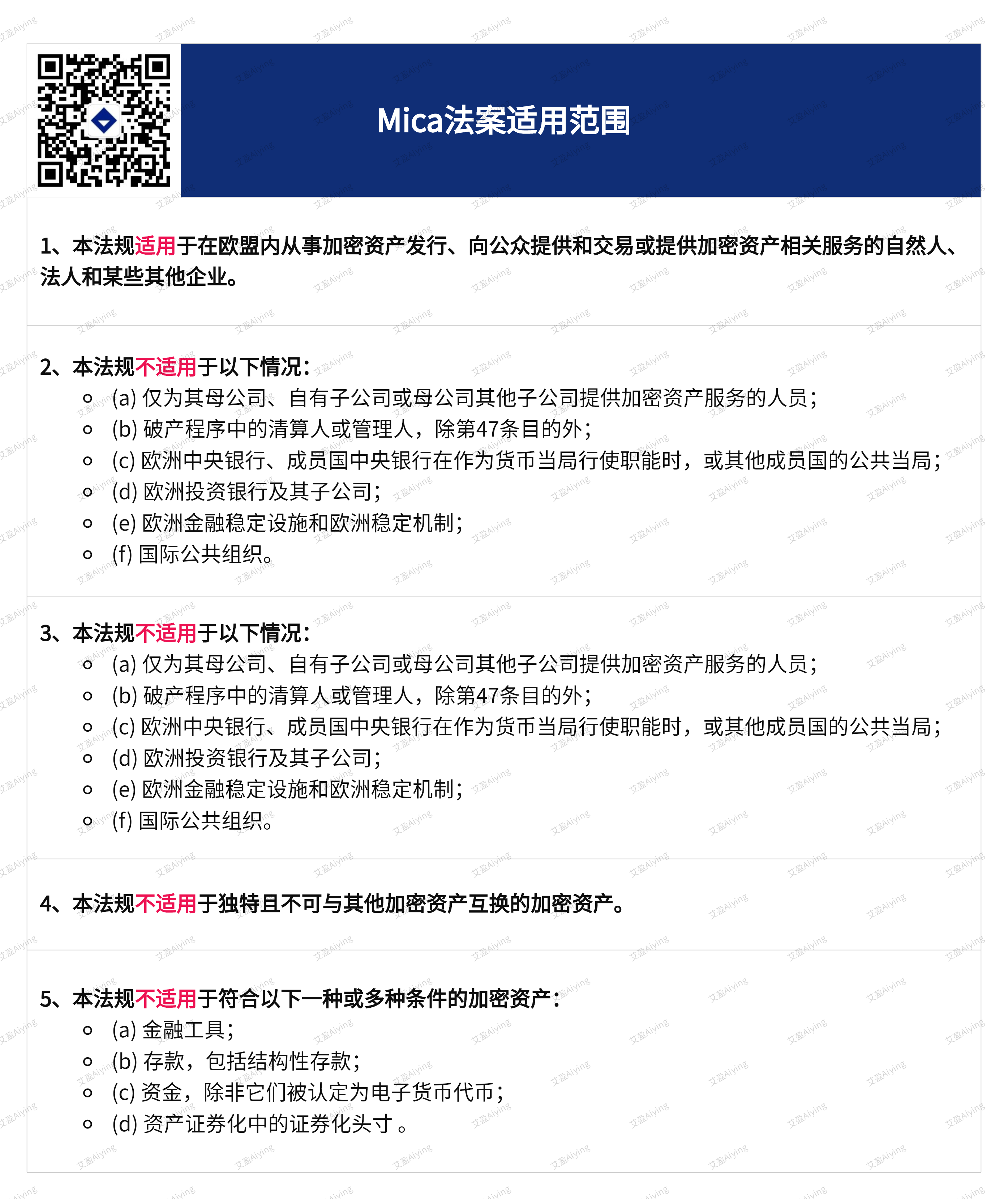 欧洲Mica法案- Aiying虚拟资产牌照