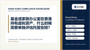 基金或家族办公室在香港持有虚拟资产，什么时候需要单独评估托管安排？