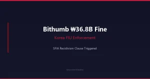 韩国FIU对Bithumb开出368亿韩元史上最高罚单：《特金法》三年再犯加重条款下的合规警示