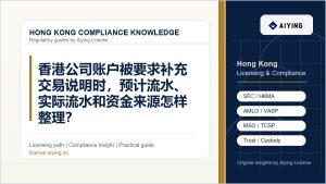 香港公司账户被要求补充交易说明时，预计流水、实际流水和资金来源怎样整理？