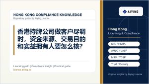香港持牌公司做客户尽调时，资金来源、交易目的和实益拥有人要怎么核？