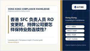 香港 SFC 负责人员 RO 变更时，持牌公司要怎样保持业务连续性？
