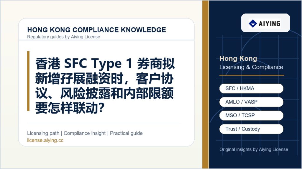 香港 SFC Type 1 券商拟新增孖展融资时,客户协议、风险披露和内部限额要怎样联动?