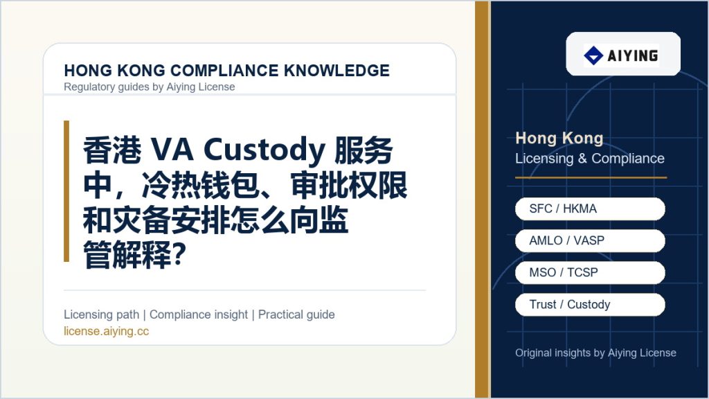 香港 VA Custody 服务中,冷热钱包、审批权限和灾备安排怎么向监管解释?