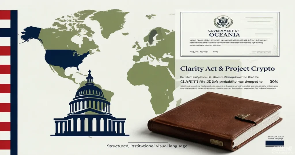 美国CLARITY Act通过概率降至30%：Bernstein分析SEC与CFTC或加速「Project Crypto」独立规则制定
