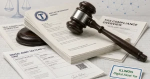 美国伊利诺伊州 0.2% 数字资产税法遭起诉：BA 与 CCI 挑战宪法与正当程序