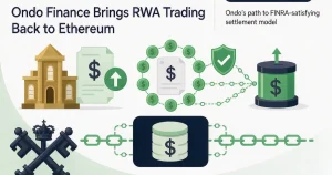 Ondo 放弃自建链转回以太坊结算：RWA 交易平台执行链下、结算上链与 FINRA 合规路径