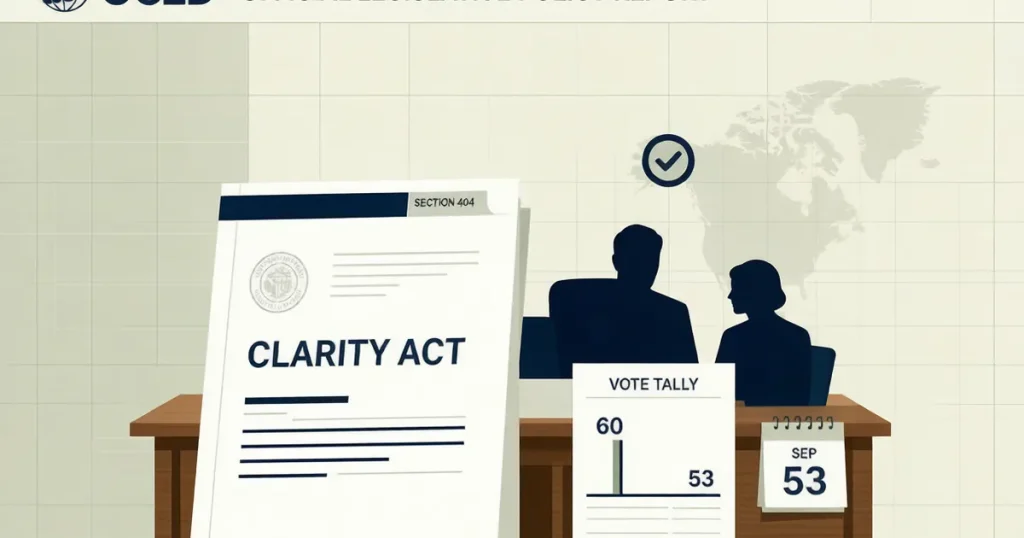 美国 CLARITY Act 9 月 15 日关键表决:稳定币奖励第 404 条争议与 SEC-CFTC 牌照管辖分界