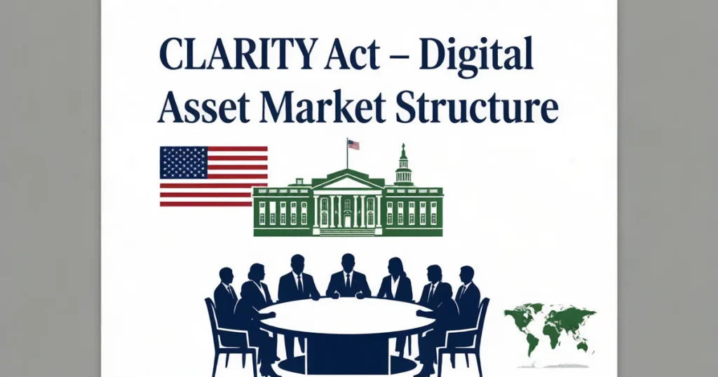 美国 CLARITY 法案最新进展:白宫推动加密市场结构立法,SEC 与 CFTC 管辖权划分待参议院放行